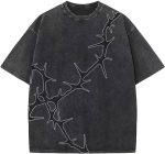 Y2K Graphic T-Shirts Vintage Oversized Tees Streetwear Casual Acid Washed Tops for Men Women