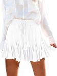 Flowy Shorts for Women Casual Boho Ruffle Mini Skorts High Waist Pleated Skirts Athletic Tennis Butterfly Shorts