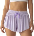 Flowy Athletic Shorts forWomen Running Tennis Butterfly Shorts Girls 2-in-1 Double Layer Quick-Drying Comfy Shorts