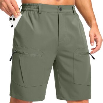 Men's Hiking Cargo Shorts 9" Lightweight Stretch Travel Work Shorts for Men Outdoor Casual with 5 Pockets